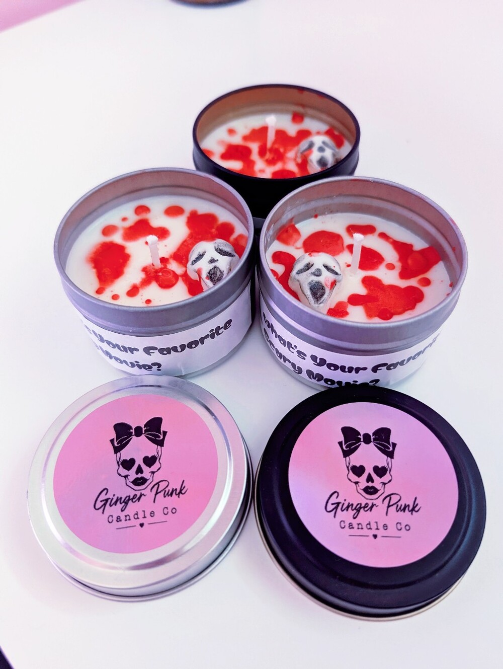 Handmade Horror Ghostface Inspired Horror Scented Candle